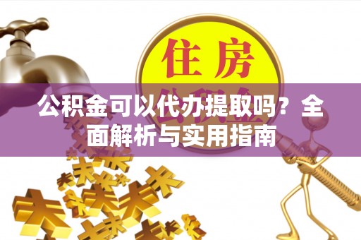 拉萨公积金可以代办提取吗？全面解析与实用指南