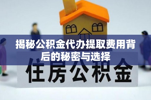 拉萨揭秘公积金代办提取费用背后的秘密与选择
