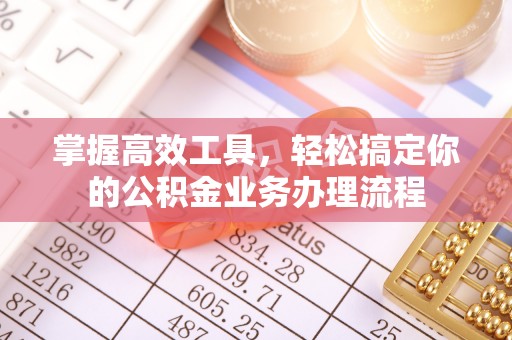拉萨掌握高效工具，轻松搞定你的公积金业务办理流程