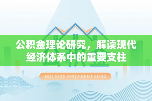 拉萨公积金理论研究，解读现代经济体系中的重要支柱