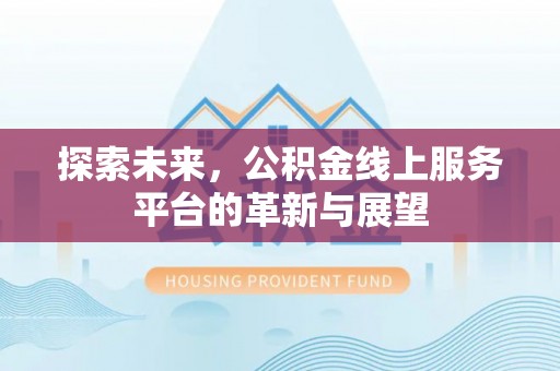 拉萨探索未来，公积金线上服务平台的革新与展望
