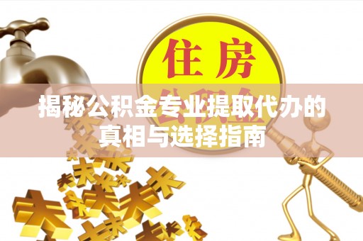 拉萨揭秘公积金专业提取代办的真相与选择指南