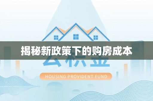 拉萨揭秘新政策下的购房成本