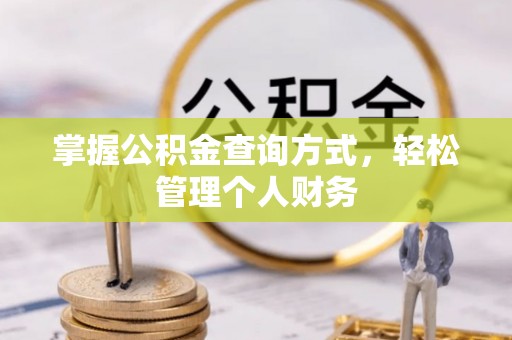 拉萨掌握公积金查询方式，轻松管理个人财务